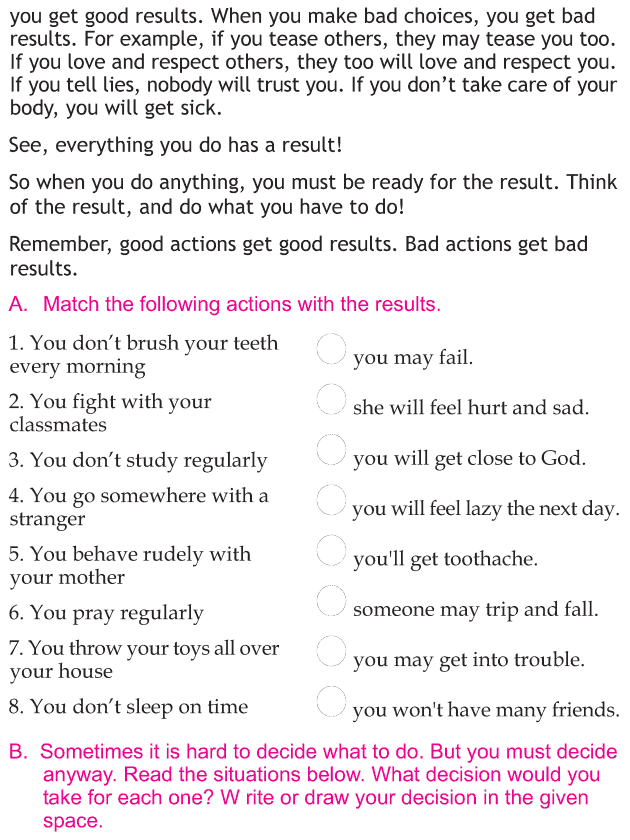 Personality development course grade 1 lesson 10 Making choices (2)