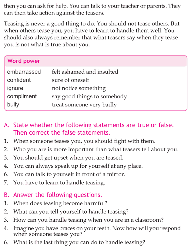 Personality development course grade 4 lesson 8 How to handle teasing (4)